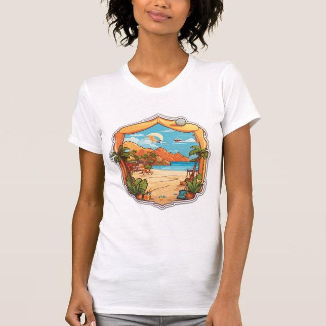 Monterey Waves: Tropical Tattoo Fusion Tee (Front)