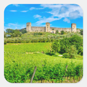 Monteriggioni Square Sticker