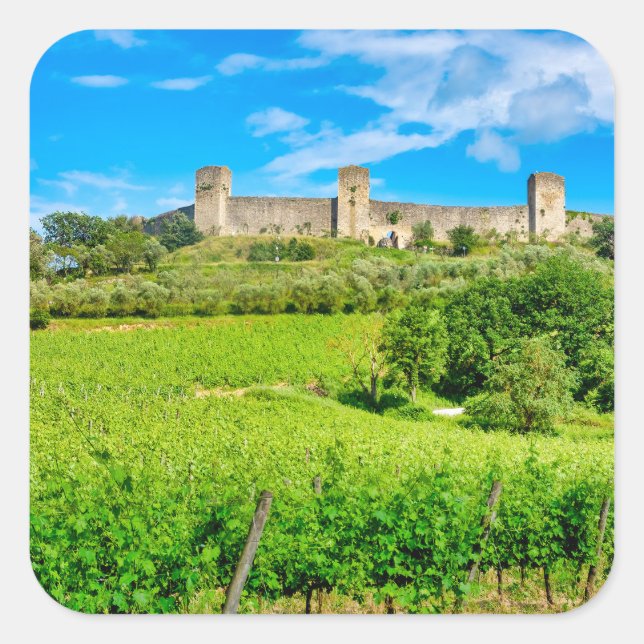 Monteriggioni Square Sticker (Front)