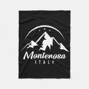 Monterosa Italy Ski Resort Skiing Snowboarding Sou Fleece Blanket