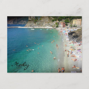 monterosso blue waters postcard
