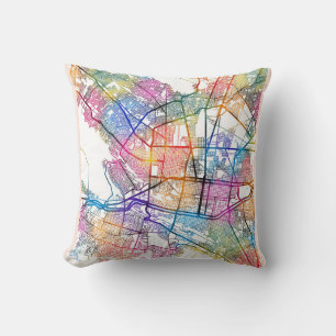 Monterrey Mexico City Map Cushion