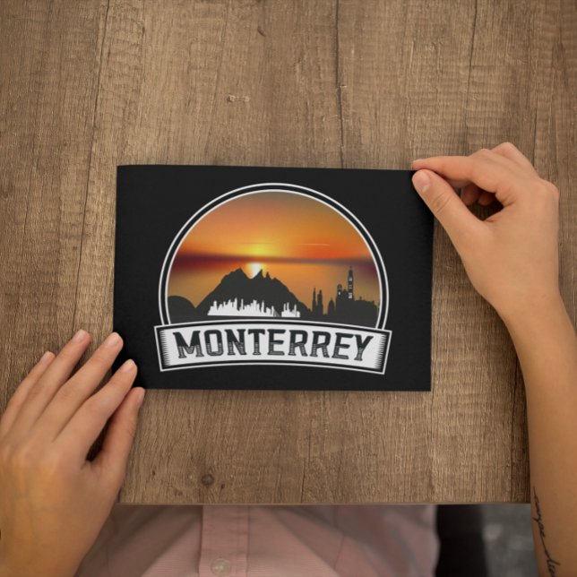 Monterrey Mexico Sunset Cityscape Postcard (monterrey mexico postcard)
