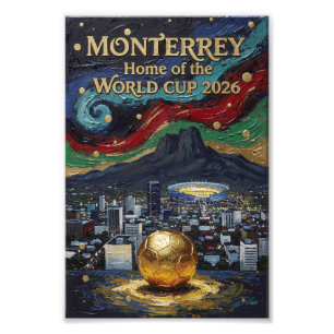 Monterrey Soccer Art 2026 Stadium City Design Photo Print