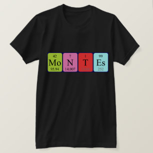 Montes periodic table name shirt
