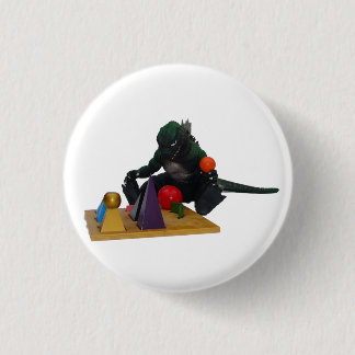 Montessaurus & Grammar Solids 3 Cm Round Badge