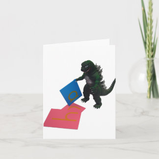 Montessaurus & Sand Paper Letters Note Card