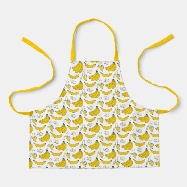 Montessori Banana Food Prep Apron for Kids (Front)