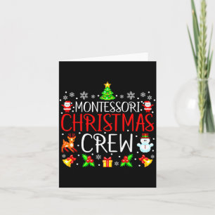 Montessori Christmas Crew Matching Xmas Card