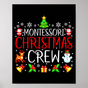 Montessori Christmas Crew Matching Xmas  Poster