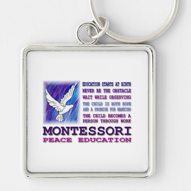 Montessori Dove Key Ring (Front)