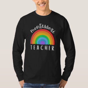 Montessori Rainbow For Montessori Teacher Montesso T-Shirt