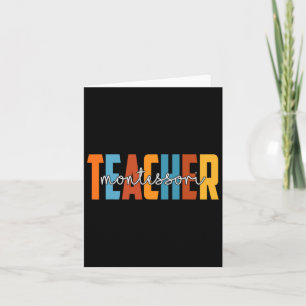 Montessori Teacher Autumn Love Fall Thankful Appre Card