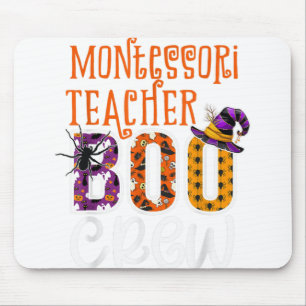 Montessori Teacher Boo Crew Halloween Costume Teac Mouse Pad