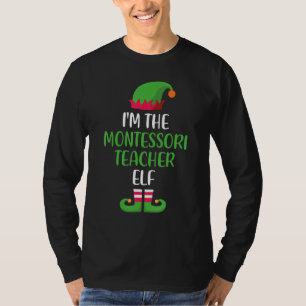 Montessori Teacher Elf Christmas Family Matching G T-Shirt