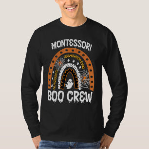 Montessori Teacher Halloween Boo Rainbow Leopard T-Shirt