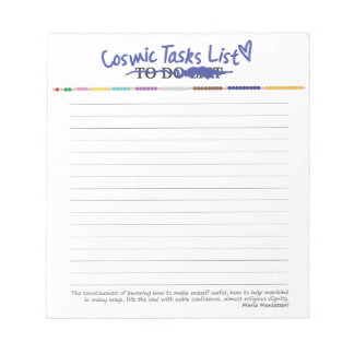 Montessori To Do List Notepad