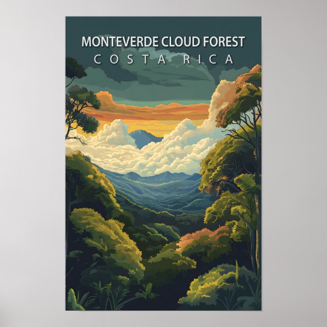 Monteverde Cloud Forest Costa Rica Travel Poster (Front)