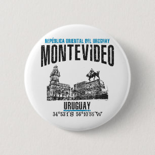 Montevideo 6 Cm Round Badge