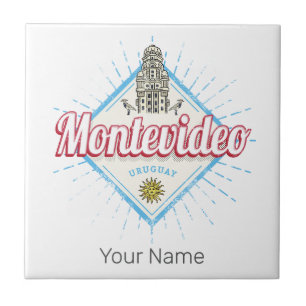 Montevideo City Uruguay Palacio Salvo Souvenir Ceramic Tile
