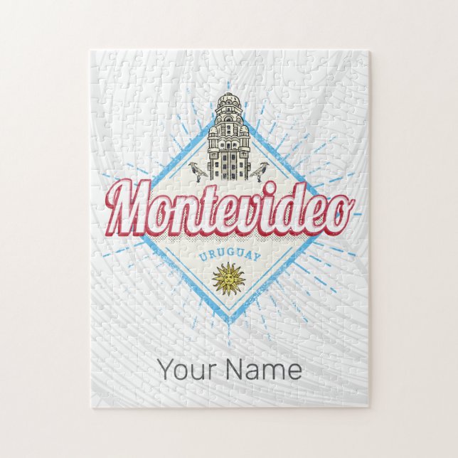 Montevideo City Uruguay Palacio Salvo Souvenir Jigsaw Puzzle (Vertical)