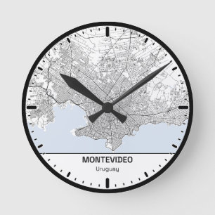 Montevideo Clock City Line Art
