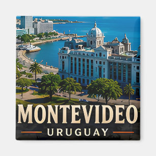 Montevideo Coastal Elegance and Uruguayan Charm Magnet