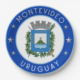 Montevideo Coat Of Arms Paper Plate