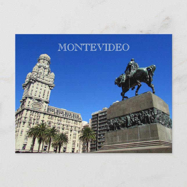 montevideo independencia plaza postcard (Front)