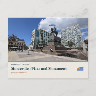 Montevideo Plaza and Monument Postcard