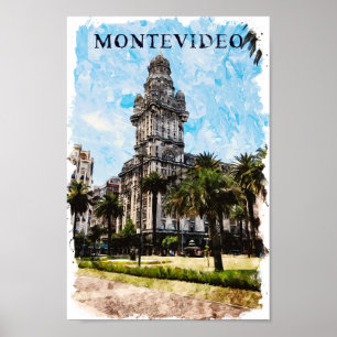 Montevideo Uruguay City View Poster