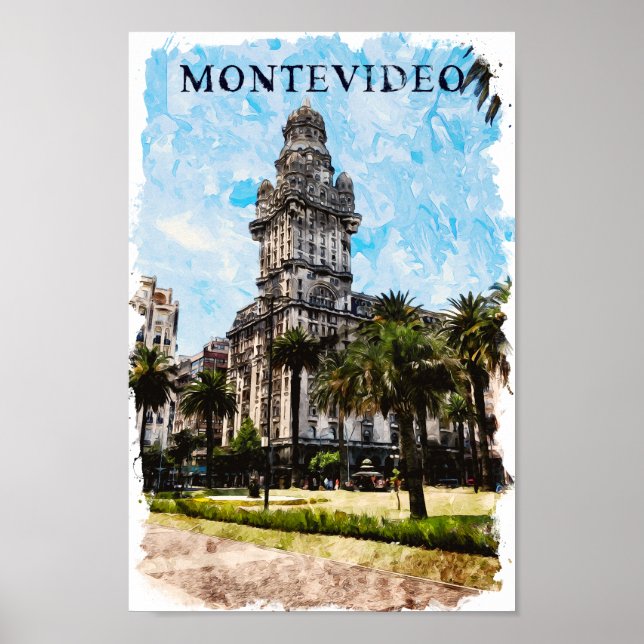 Montevideo Uruguay City View  Poster (Front)