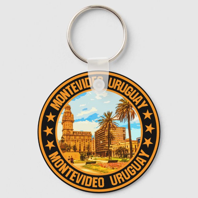 Montevideo Uruguay                                 Key Ring (Front)