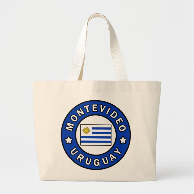 Montevideo Uruguay Large Tote Bag (Front)