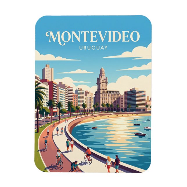 Montevideo Uruguay Magnet (Vertical)