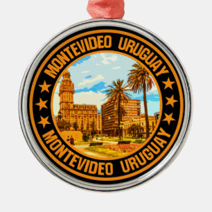 Montevideo Uruguay Metal Ornament