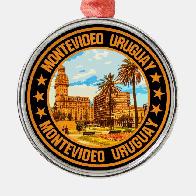 Montevideo Uruguay Metal Ornament (Front)