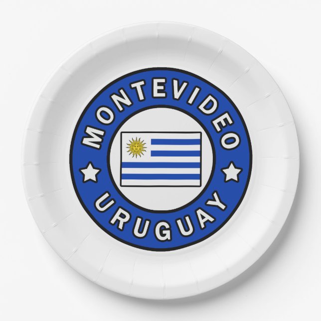 Montevideo Uruguay Paper Plate (Front)