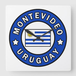 Montevideo Uruguay Square Wall Clock