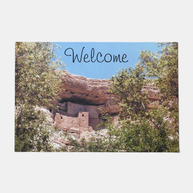 Montezuma Castle National Monument AZ Photo Design Doormat (Front)