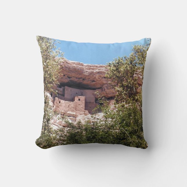 Montezuma Castle National Monument Cliff Dwellings Cushion (Front)