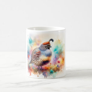 Montezuma Quail AREF755 - Watercolor Coffee Mug