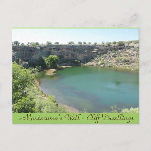 Montezuma's Well Cliff Dwellings Arizona Post Card (Front)