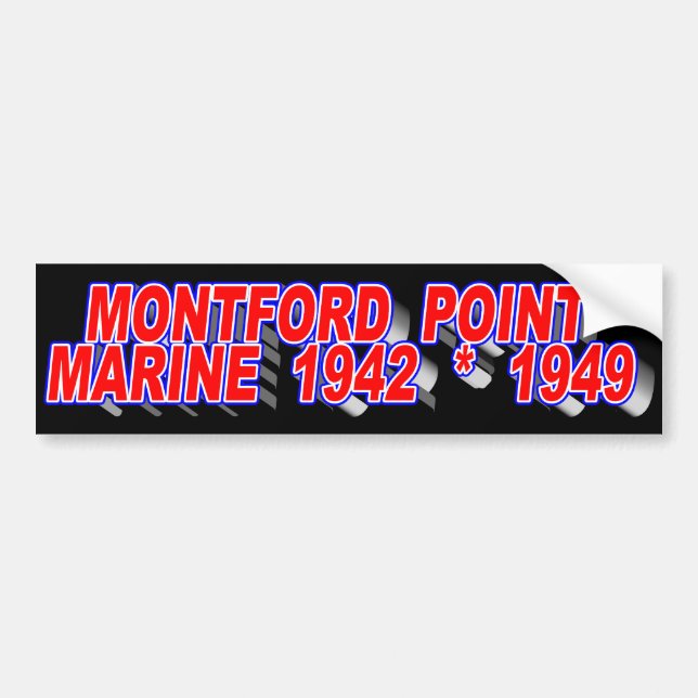 MONTFORD POINT MARINE BUMPER STICKER (Front)