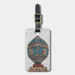 Montgolfier Aerostatique Hot Air Balloon Luggage Tag