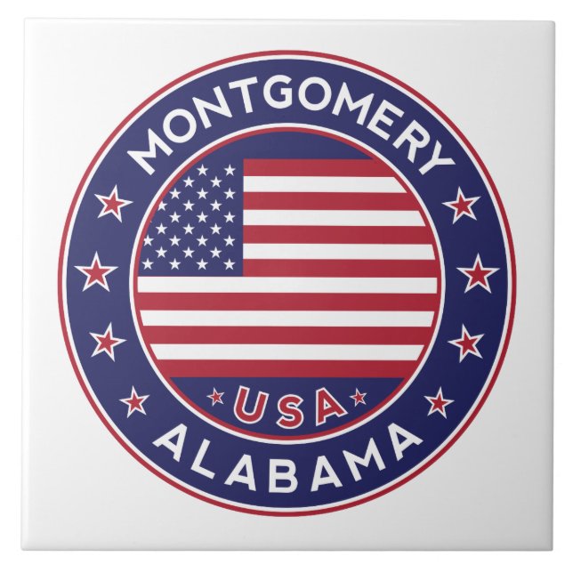 Montgomery, Alabama Ceramic Tile (Front)
