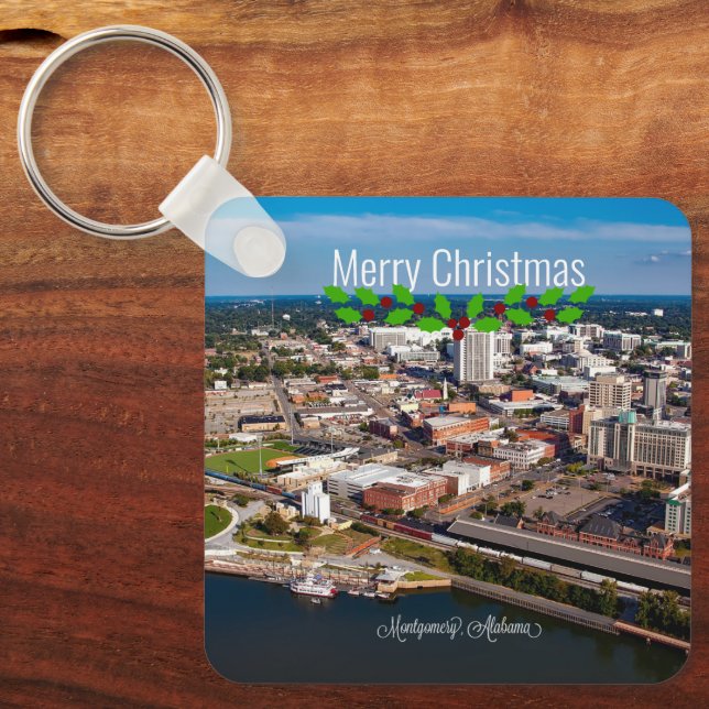 Montgomery, Alabama Chistmas greetings Key Ring (Front)