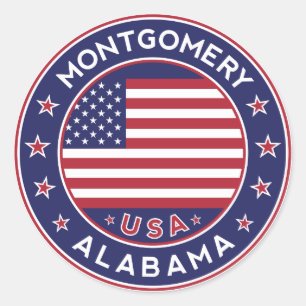 Montgomery, Alabama Classic Round Sticker