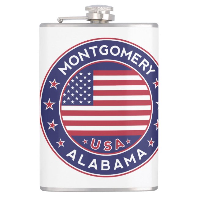 Montgomery, Alabama Hip Flask (Front)