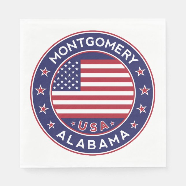 Montgomery, Alabama Napkin (Front)